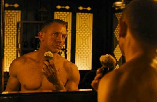 skyfall shaving scene